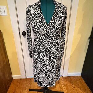 Chetta B 100% Silk Wrap Dress Size 6